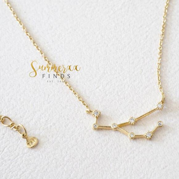 Anthropologie Tai Zodiac Constellation Necklace Virgo - Picture 3 of 4